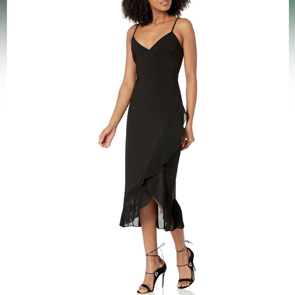 Likely Elegant Black Midi Gown Dress NWT